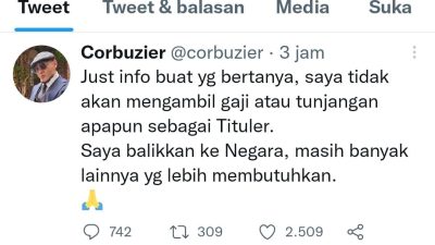 Foto : SS akun twitter @corbuzier