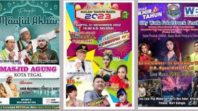 Malam Tahun Baru 2023 di Kota Tegal
