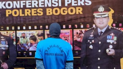 DIAMANKAN- Tersangka pembunuhan mayat perempuan dalam karung di Gunung Putri, Bogor sudah diamankan