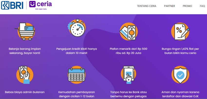 Ceria Aplikasi Pinjol BRI Tanpa Jaminan