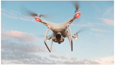 Uji coba tilang elektronik menggunakan drone di Kota Tegal.