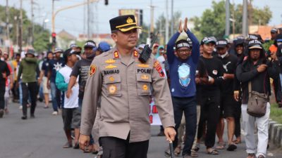 Ratusan Personel Gabungan Diterjunkan Kawal Aksi Demo Nelayan di Tegal