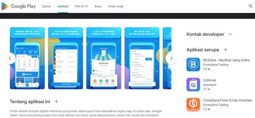 Pinjol pakai aplikasi DANA