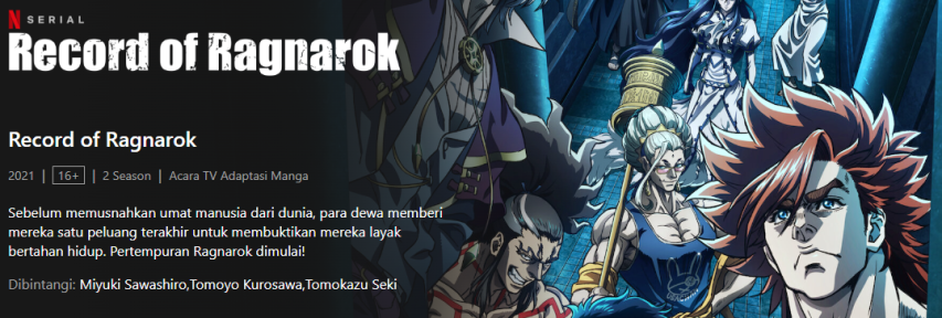 Anime Record of Ragnarok yang Seru