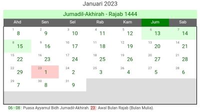 Gratis! Link Download Kalender 2023 Lengkap dengan Tanggal Hijriyah
