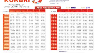 Daftar KUR BRI 2023