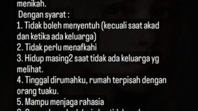 Heboh Kawin Kontrak, Boleh Kencan dan Tanpa Nafkah