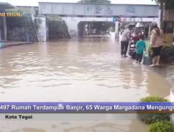497 Rumah Terdampak Banjir, 65 Warga Margadana Mengungsi