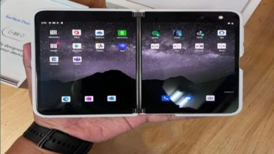 Berikut spesifikasi microsoft surface duo yang dibekali chipset Qualcomm snapdragon 855.