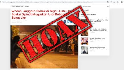 Hoaks Anggota Polsek Kena Mutasi Gegara Bubarkan Balap Liar