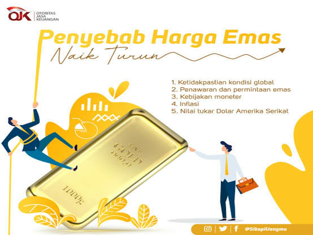 Faktor Harga  Logam Mulia Naik  5,7 % Sebulan, Dorong Emas Nilai Tinggi 
