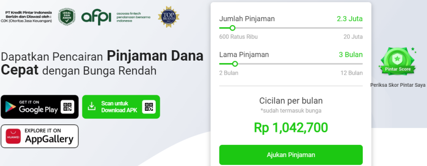 Pinjol OJK Langsung Cair, Cuma Pakai KTP dan Tidak Sebar Data.