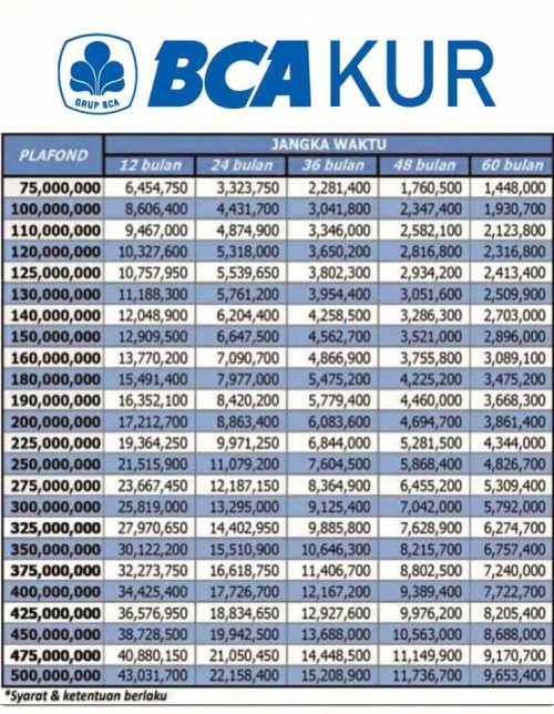 Pinjaman KUR BCA