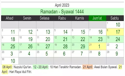 Kalender 2023 Lengkap