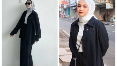OOTD Kemeja Hitam Hijab, Bikin Tampilan Makin Stylish