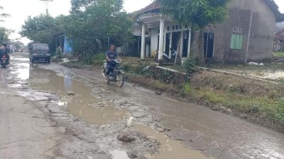Kondisi Jalan Kabupaten Ketanggungan-Ciseureuh Rusak