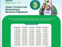 Tabel Pinjaman KUR Pegadaian Syariah 2023, Cocok Buat yang Ingin Tambah Modal