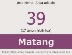 Main Mental Age Test, Cara Mengukur Berapa Usia Mental Kalian